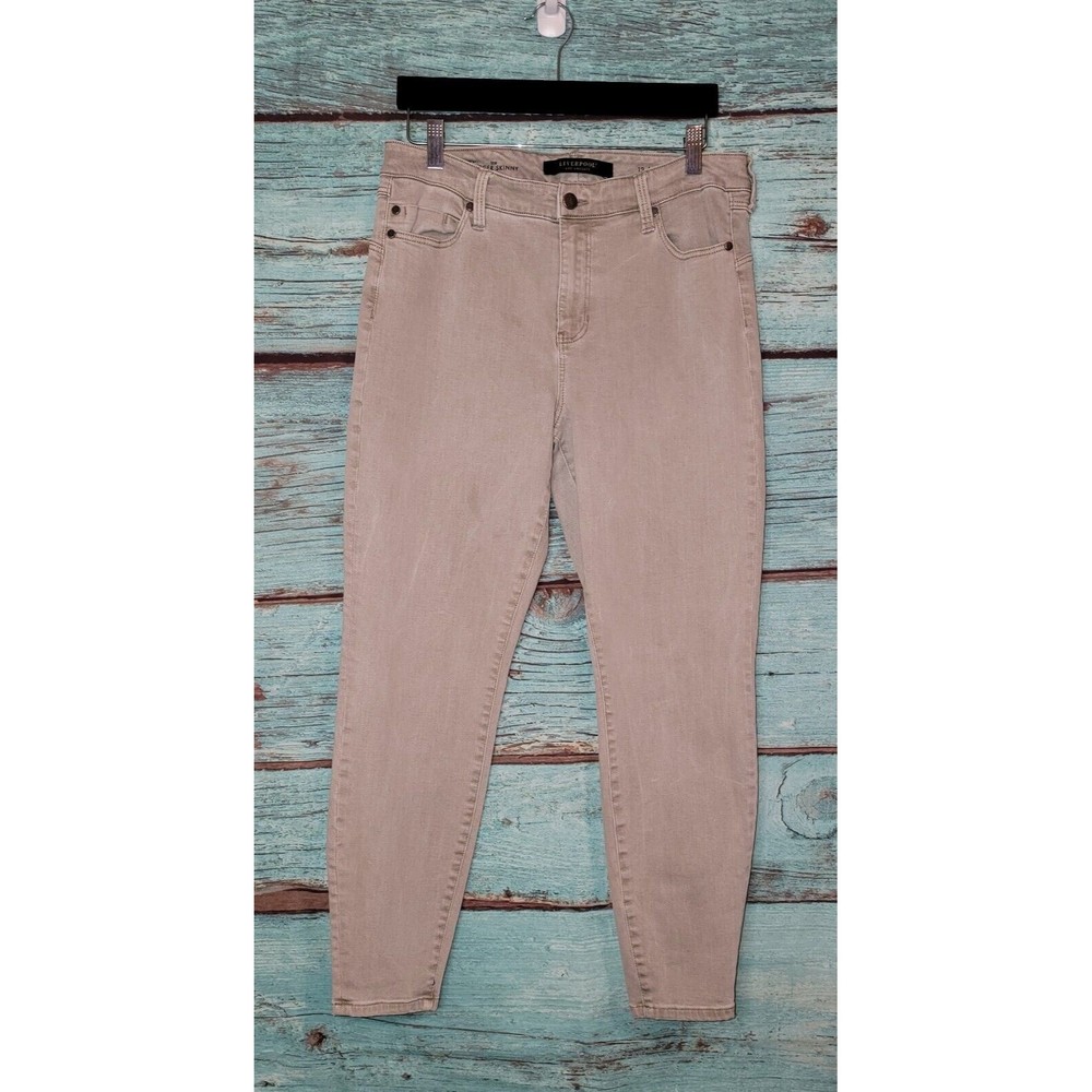 Liverpool Women's Jeans Size 12 The Hugger Skinny Leg Gray Denim Jeans